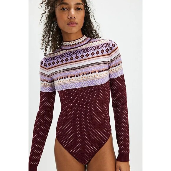 Free People Fair Isle Winter Body suit - Picture 3 of 6